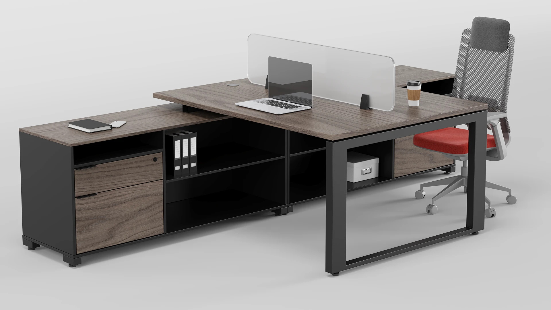 Escritorio Operativo Frame Credenza